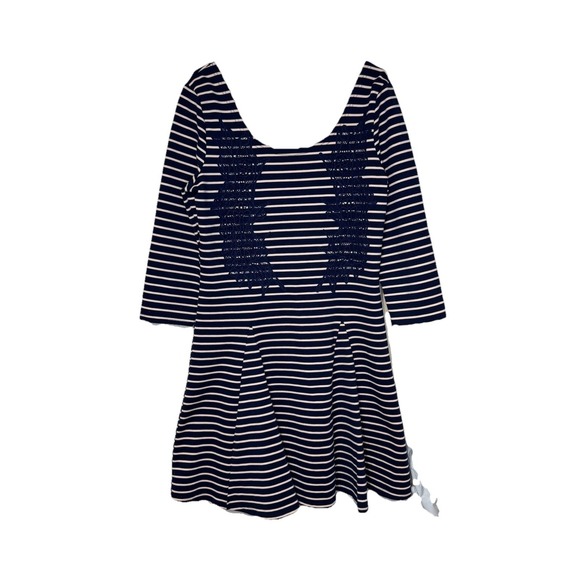 Free People Dresses & Skirts - Free People Women's Dress Nautical Knotty Jersey Knit Striped Blue White Large